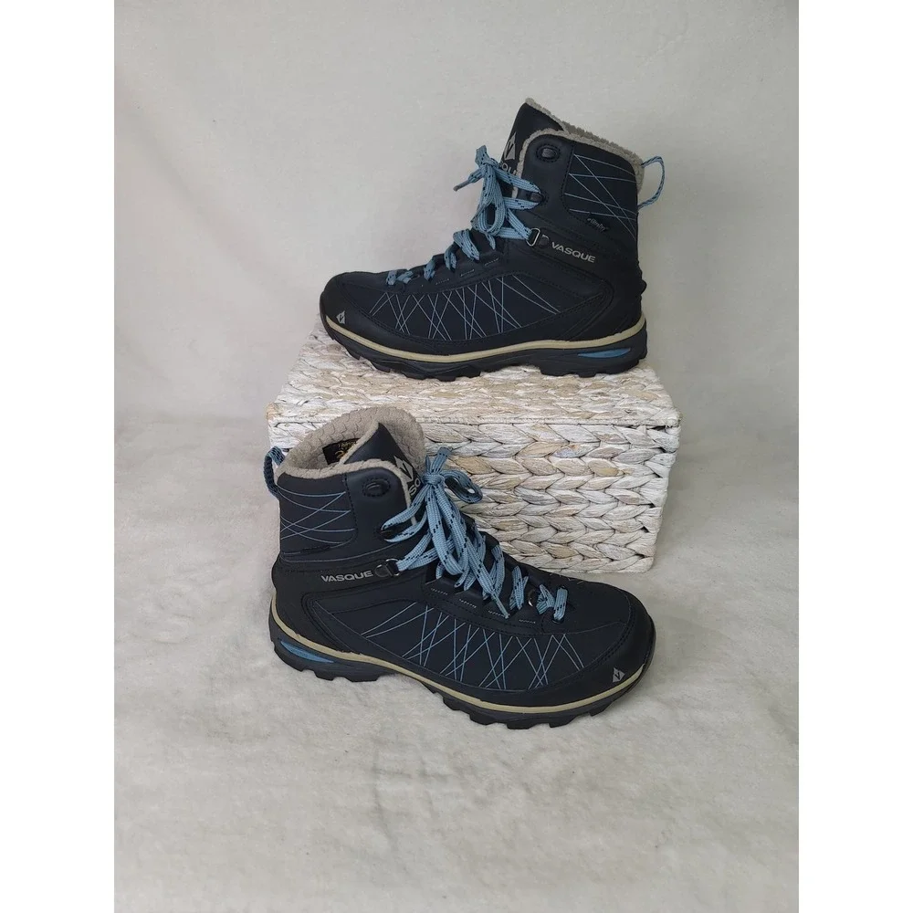 Vasque Coldspark UltraDry Winter Boots Gorpcore Black Blue 200g Thinsulate 8.5M